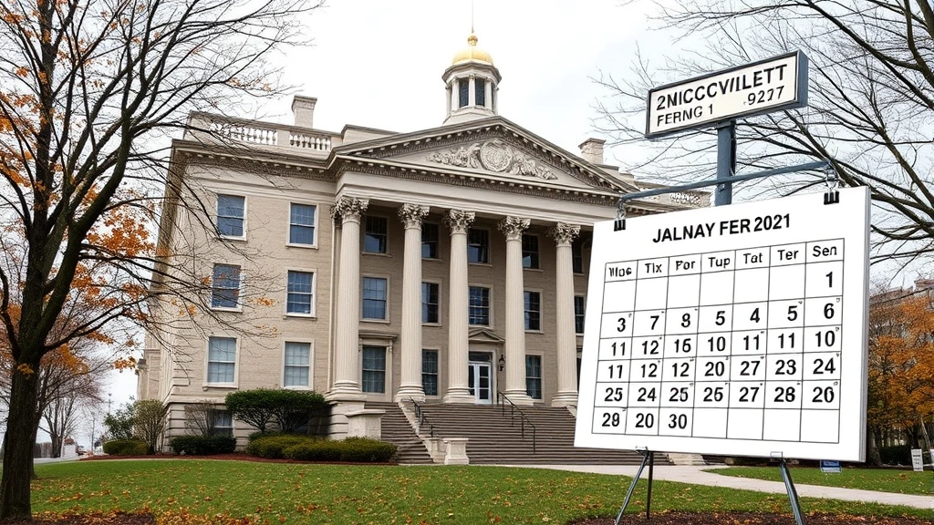 bridgeport taxes - 
Connecticut state building with tax forms and filing deadline calendar in foreg