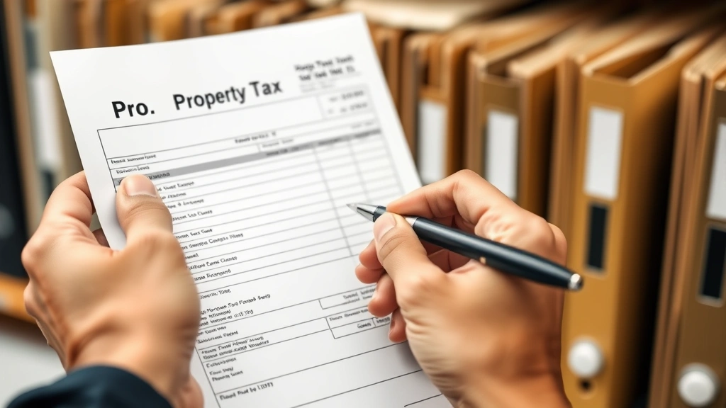 bristol tax collector - 
Close-up of hands holding property tax bill with pen, organized filing system i
