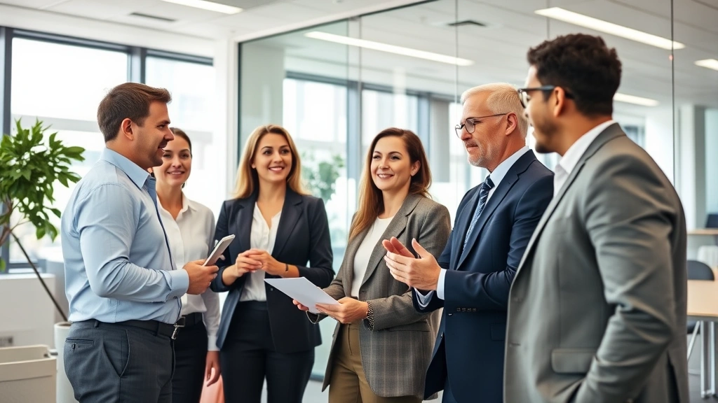 bristol tax collector - 
Diverse group in business casual attire having productive meeting in bright mun