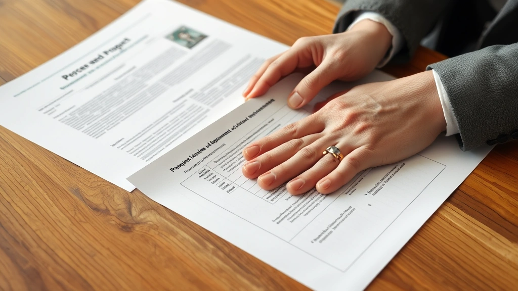 brunswick county nc tax records - 
Hands holding official property deed and assessment paperwork spread on wooden 