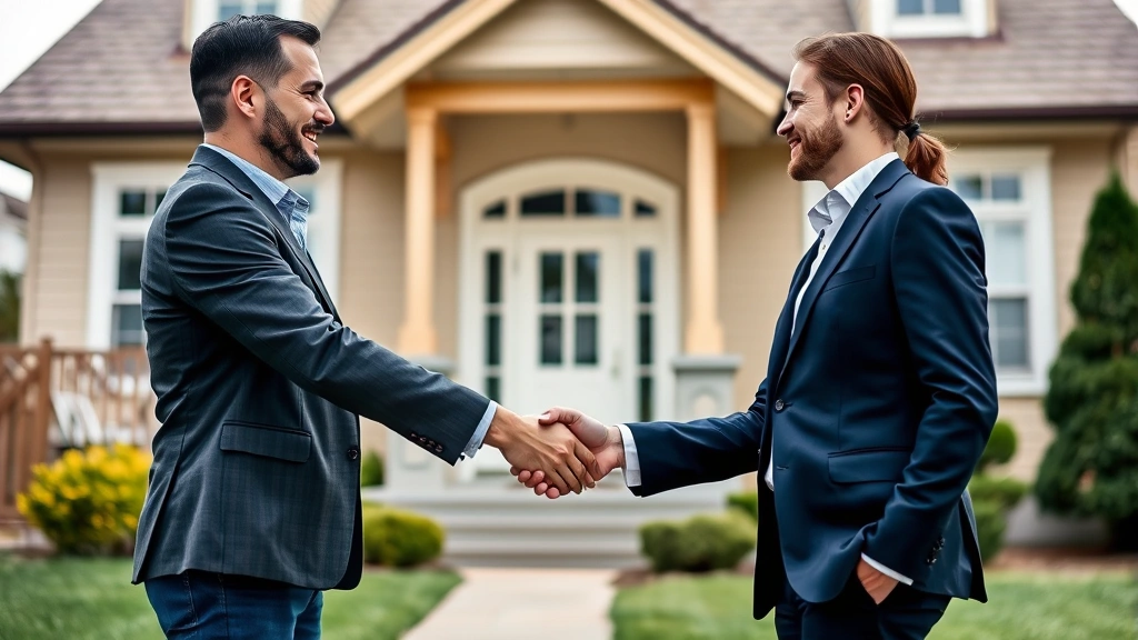 brunswick county nc tax records - 
Man and woman shaking hands in front of residential property, professional real