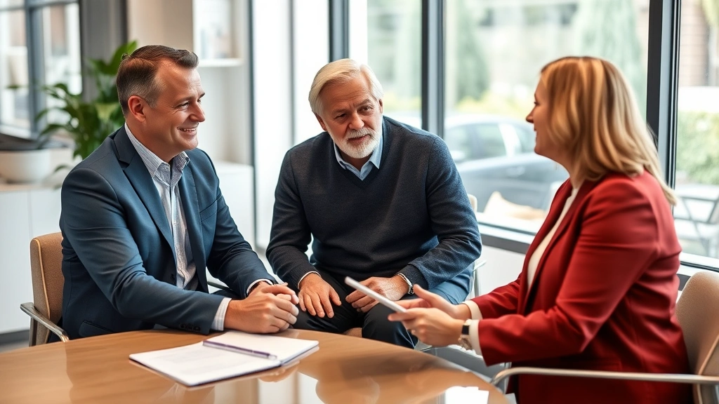 butler county property tax - 
Mature couple meeting with financial advisor in modern office, discussing prope