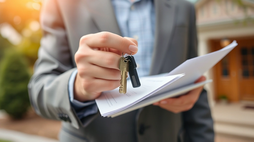 ca capital gains tax - 
Person holding house keys and documents after closing
