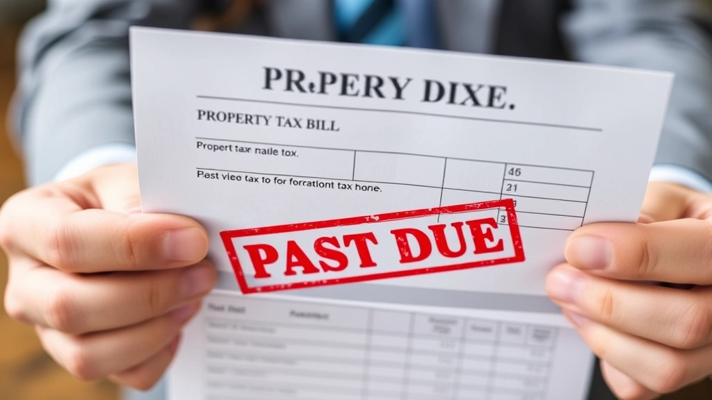 california property tax due dates - 
Close-up of hands holding property tax bill statement with red ‘PAST DUE&