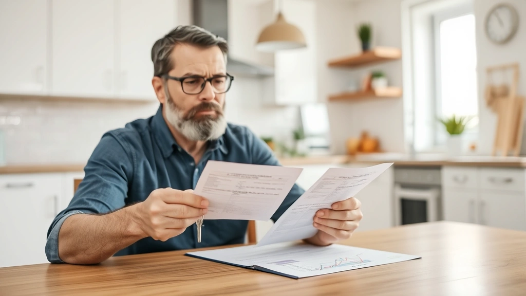 cameron county property taxes - 
Homeowner holding property appraisal notice and looking concerned, sitting at k