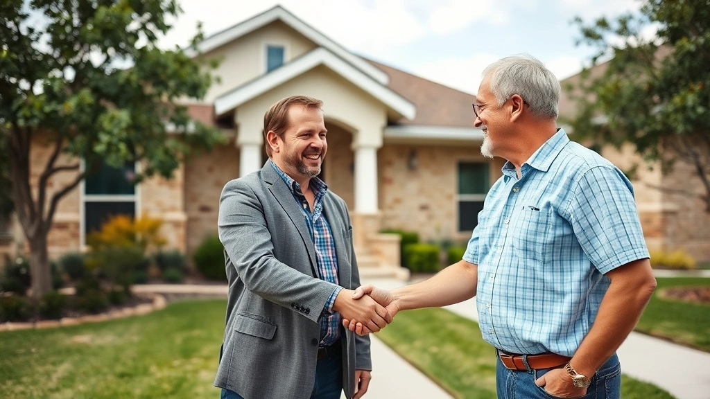 cameron county property taxes - 
Real estate agent and homeowner shaking hands in front of residential house in 