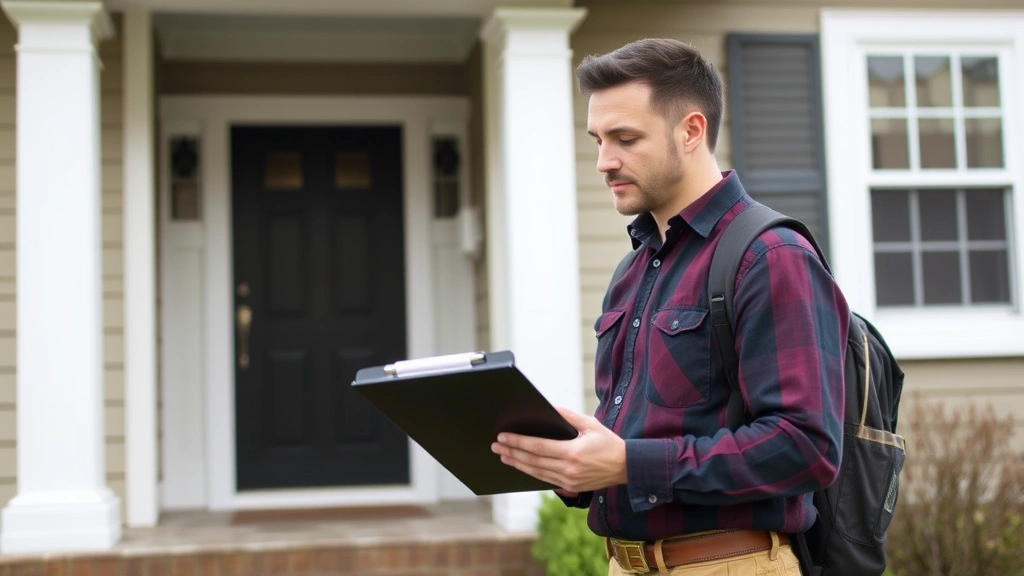 cameron county property taxes - 
Property appraiser measuring and inspecting exterior of residential home with c