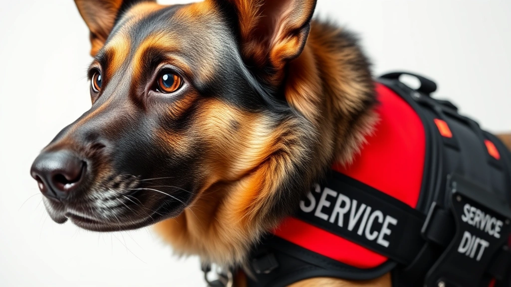 can i claim my emotional support dog on my taxes - 
Close-up of service dog wearing official vest and harness, professional photogr