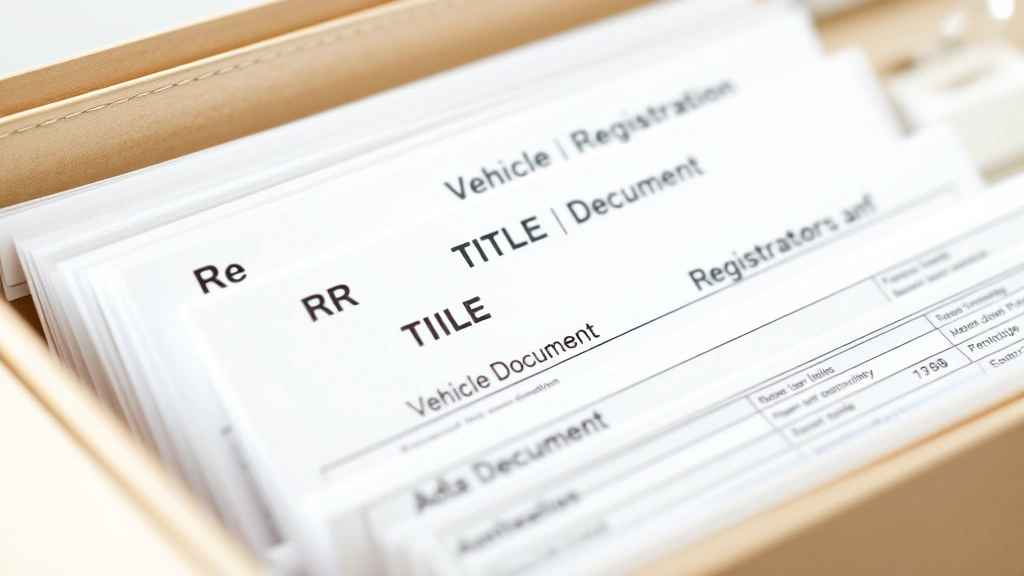 car sales tax in florida - 
Organized file folder with vehicle registration, title, and tax documents neatl