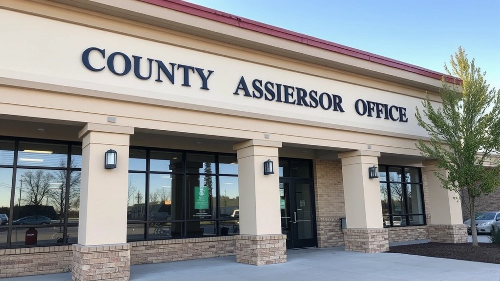 cass county personal property tax - 
County assessor’s office building exterior with clear signage, profession