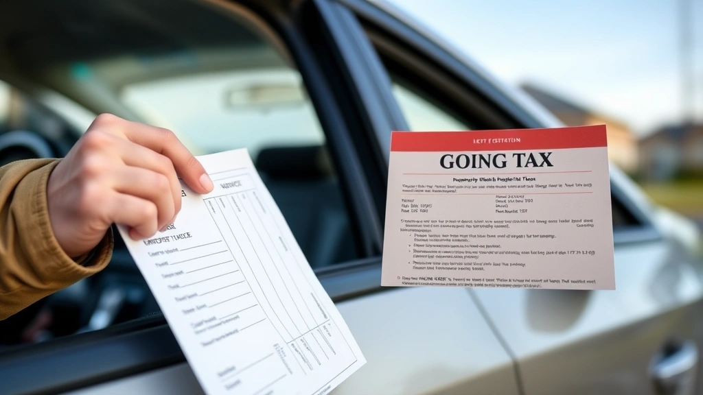 cass county personal property tax - 
Person holding vehicle registration and property tax notice side by side
