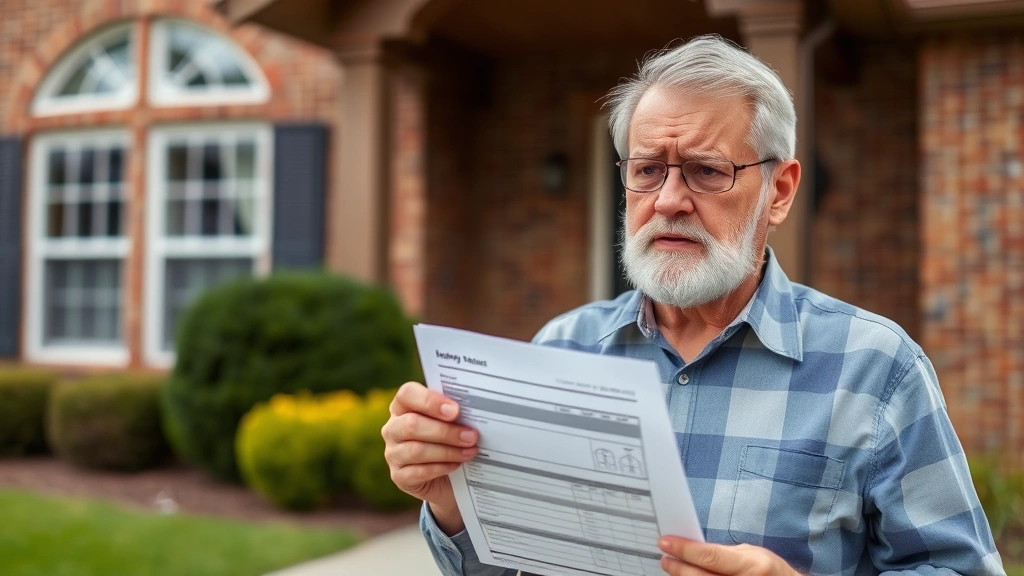 catoosa county ga tax assessor - 
Middle-aged homeowner holding property assessment notice looking concerned, sta