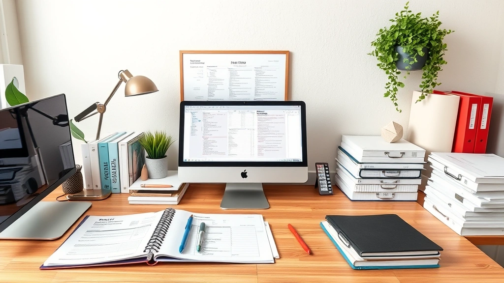 cfp tax tables - 
Organized home office workspace with tax forms
