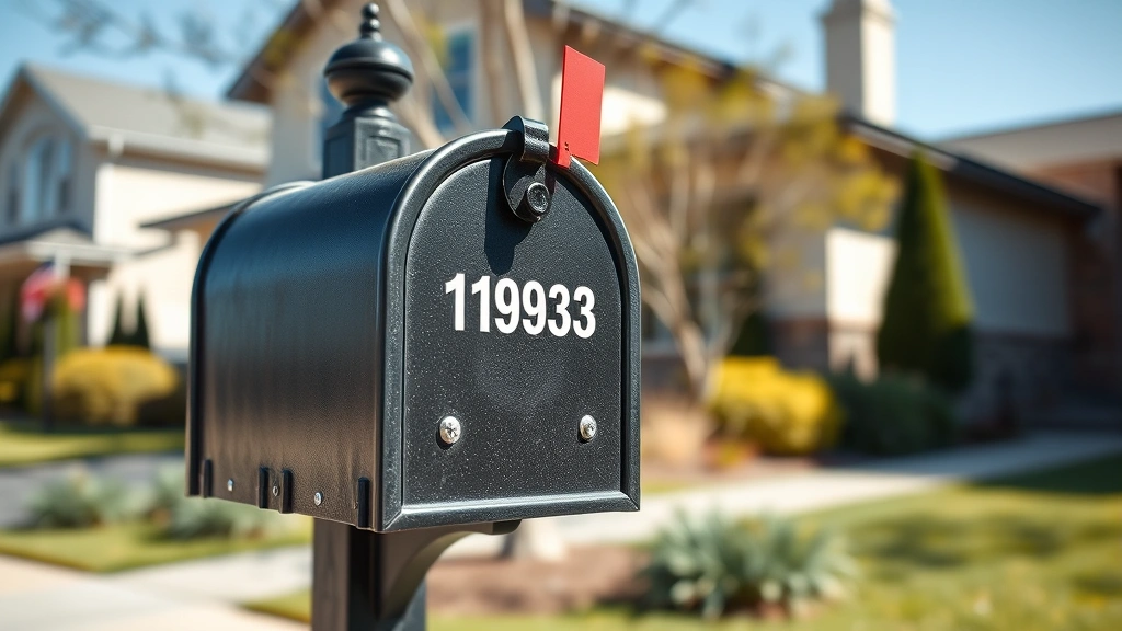 change address on federal tax id - 
Mailbox with address change notice posted, suburban home exterior in background