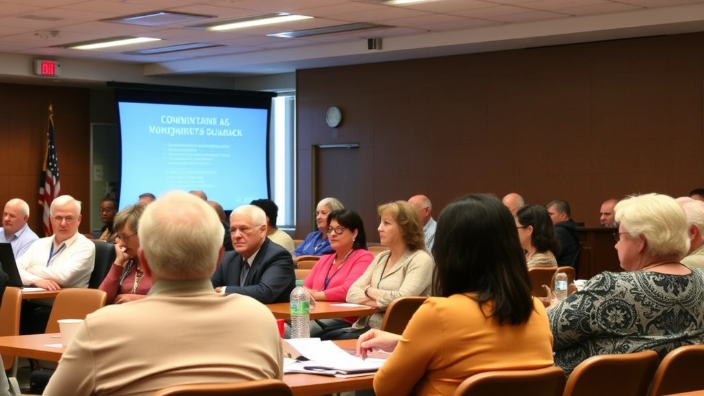 chatham borough tax - 
Diverse group of community members at town hall meeting discussing municipal bu