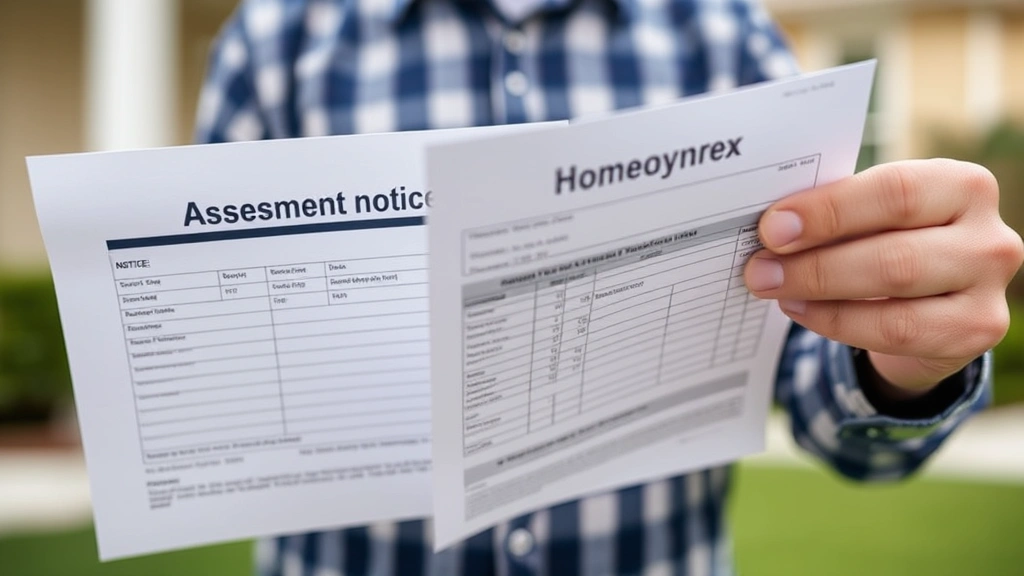 cherokee county ga property tax - 
Homeowner holding property tax bill and assessment notice
