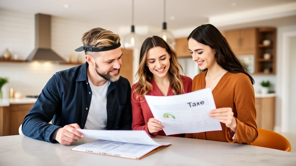 cherokee county ga property tax - 
Diverse couple reviewing home purchase documents and property tax information i