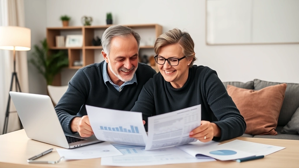 chesterfield personal property tax - 
Mature couple reviewing financial documents together at home with laptop
