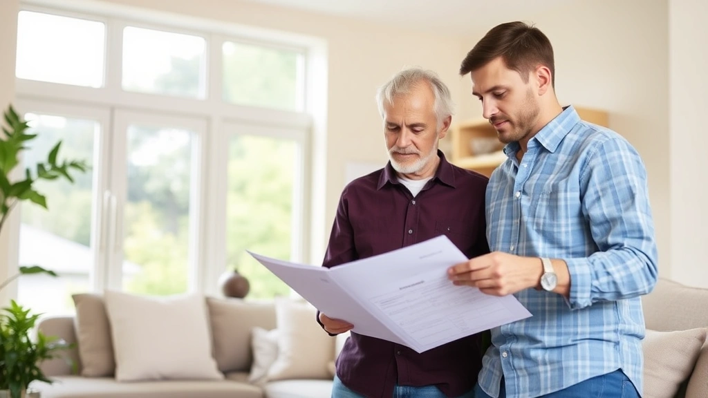 city of madison property tax - 
Homeowner and real estate agent reviewing property assessment paperwork in brig
