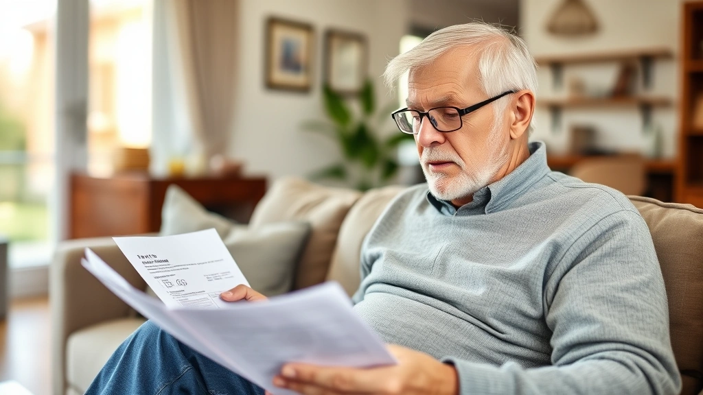 city of memphis property taxes - 
Senior homeowner sitting in living room reviewing tax forms, comfortable home i