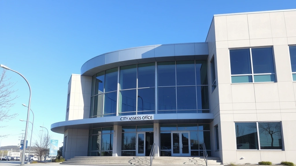 city of montville taxes - 
City assessor’s office building exterior, modern municipal building archi