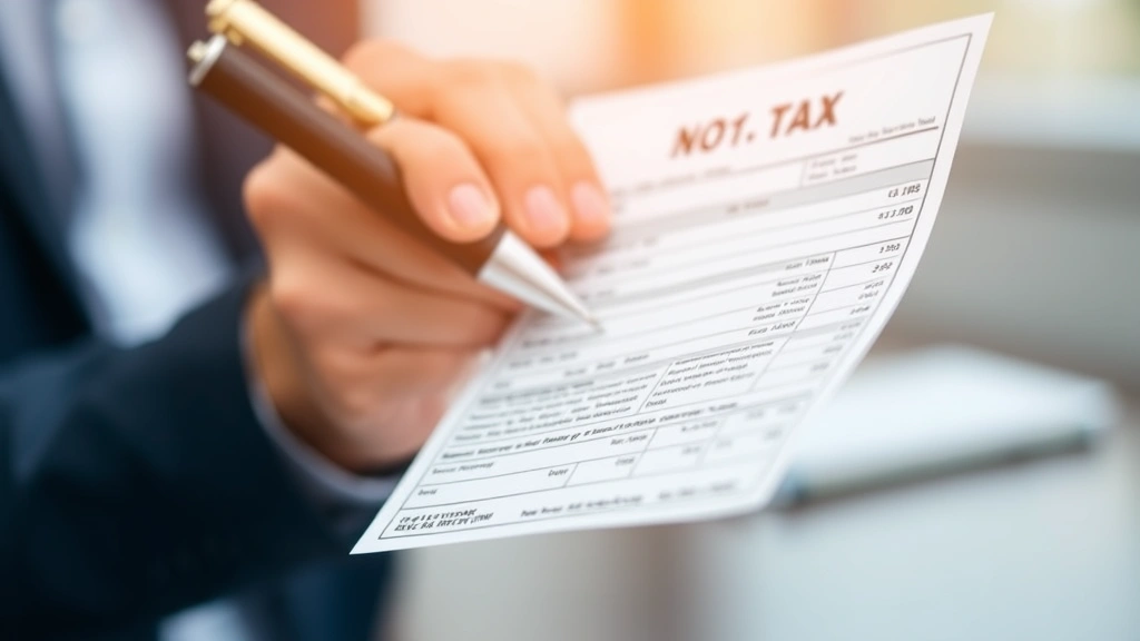 city of norwich tax collector -
Close-up of hands holding property tax bill with pen, ready to process payment