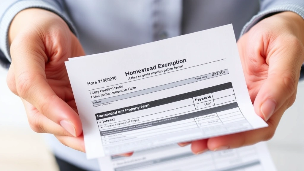 city taxes savannah ga - 
Close-up of hands holding property tax bill and homestead exemption form
