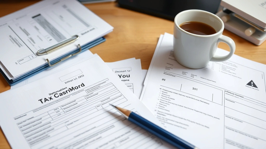 city taxes savannah ga - 
Tax forms and deduction documentation organized on desk with coffee cup
