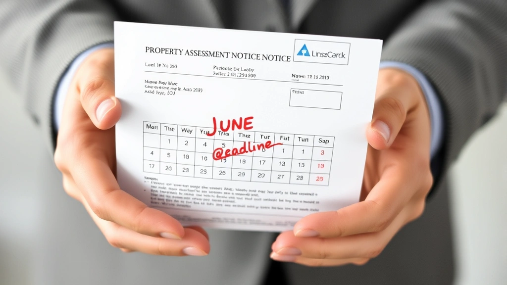 collin county tax protest deadline 2025 - 
Close-up of hands holding a property assessment notice letter with calendar sho