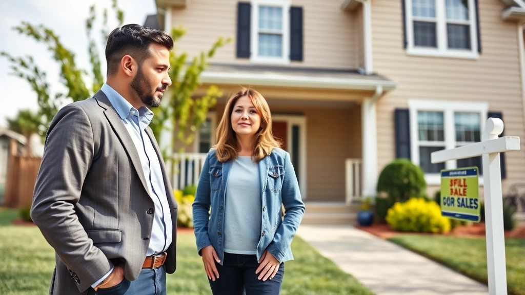collin county tax protest deadline 2025 - 
Real estate agent and homeowner standing in front of suburban home discussing p