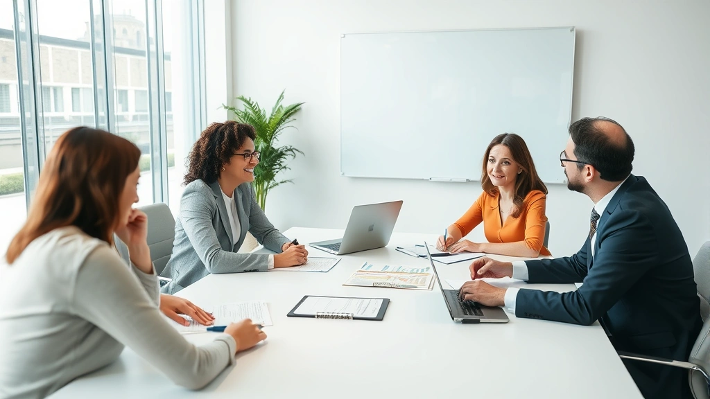 columbus ohio sales tax - 
Diverse group in professional meeting discussing sales tax compliance, conferen