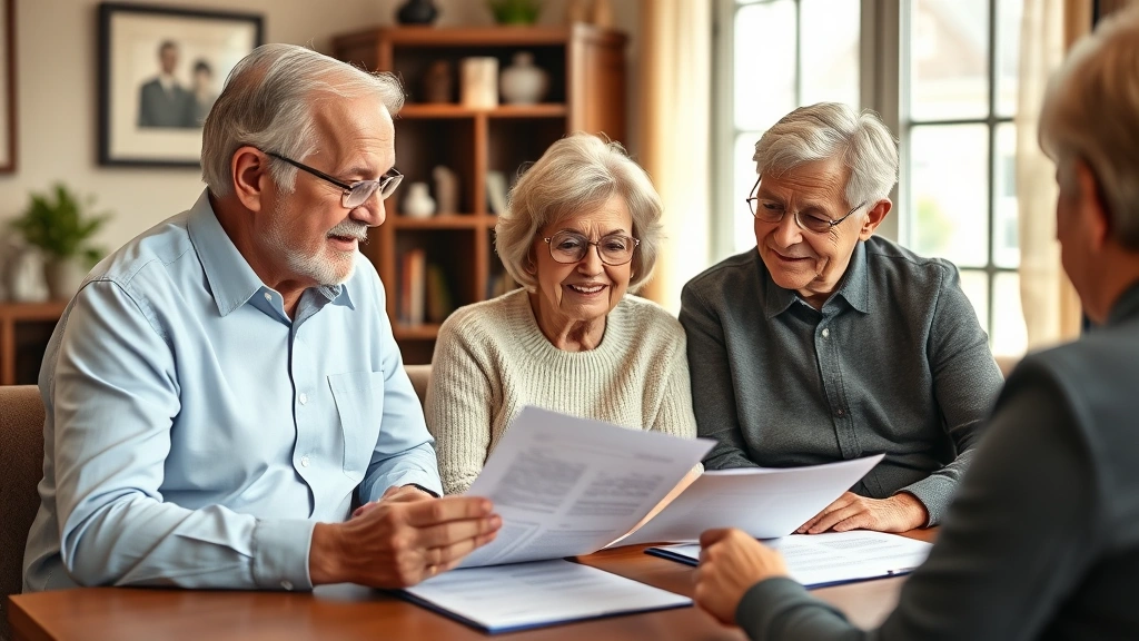 contra contra county tax collector - 
Older couple meeting with a friendly tax advisor or county official, reviewing 
