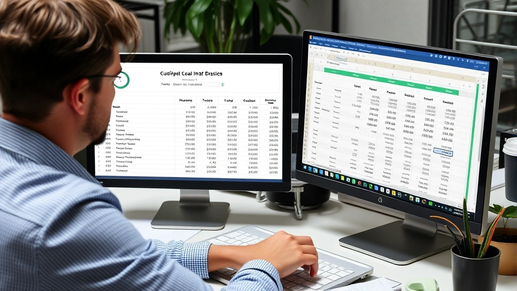 corporate tax planning - 
Accountant working on computer with spreadsheet showing business income, deduct