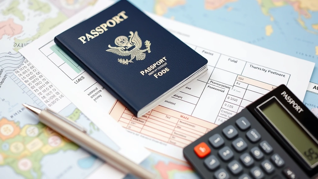 countries with no personal income tax -
Passport and travel documents spread on desk with calculator and pen for visa p