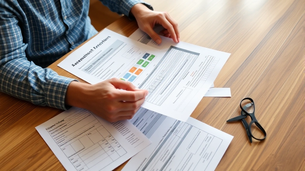 coventry tax assessor database - 
Homeowner reviewing property assessment notice with tax documents spread on tab