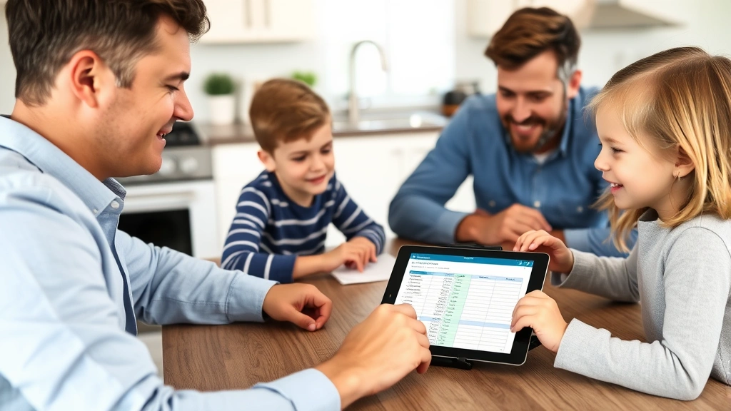 ct sales tax on cars - 
Family reviewing vehicle purchase budget and costs spreadsheet on tablet at hom