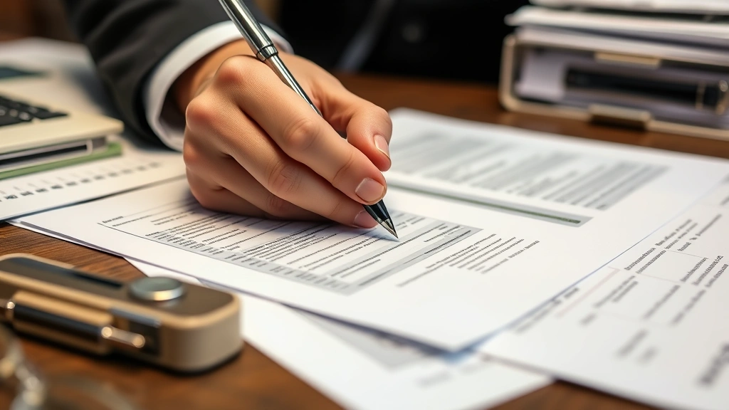 cyprus income tax rates 2025 - 
Close-up of person signing tax documents with pen, organized folders and paperw
