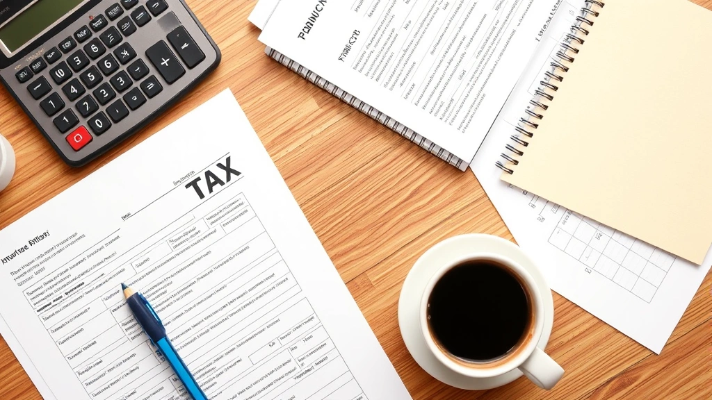 cyprus income tax rates 2025 - 
Organized desk with tax forms, calculator, notebook, and coffee cup representin