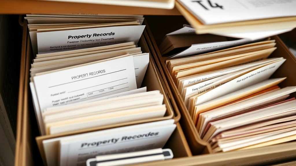 dane county property tax records - 
Organized filing system with property records folders, tax documents, and asses