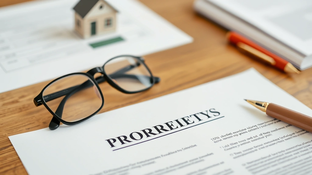 dane county tax records - 
Close-up of property deed and official documents spread on wooden table with re