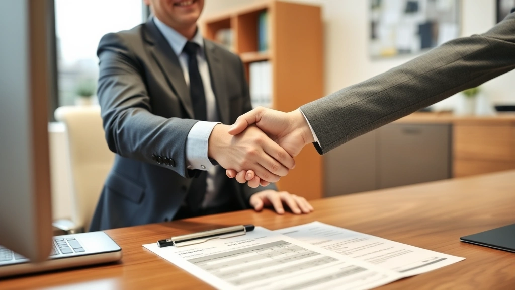 dane county tax records - 
Handshake between tax advisor and homeowner in office setting with property tax