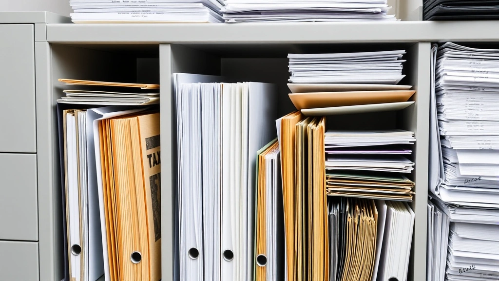 defense tax partners - 
Organized filing system with tax folders and documents, professional office env