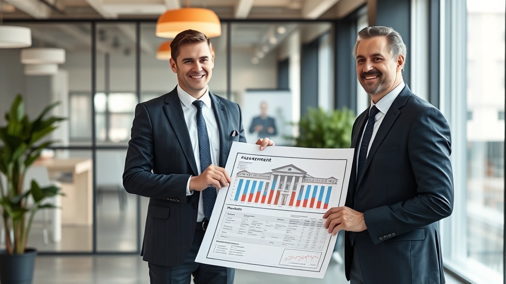 define ad valorem taxes - 
Business professional presenting property tax assessment chart to client in con