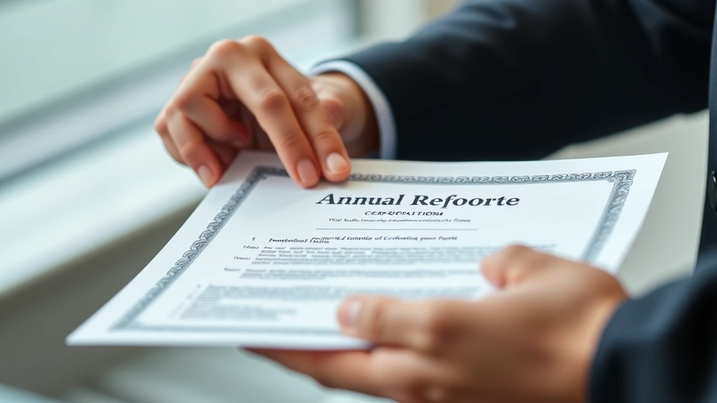 delaware corporate franchise tax - 
Close-up of hands holding Delaware Certificate of Incorporation with annual rep