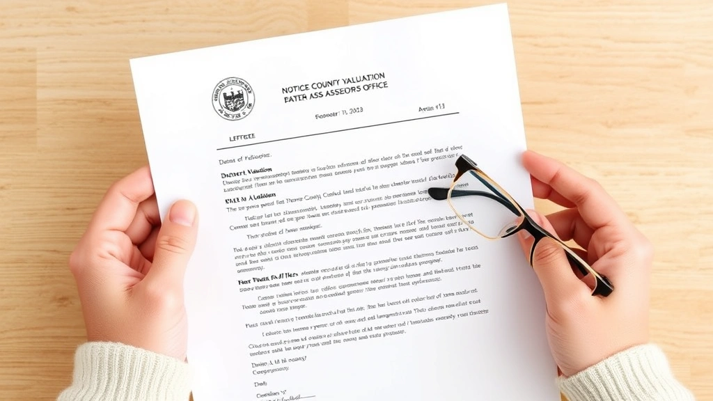 denver county property tax - 
Hands holding official Notice of Valuation letter from Denver County Assessor&#