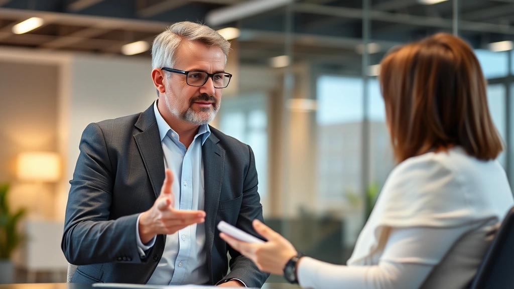 do you pay taxes on disability - 
Middle-aged male meeting with financial advisor in modern office
