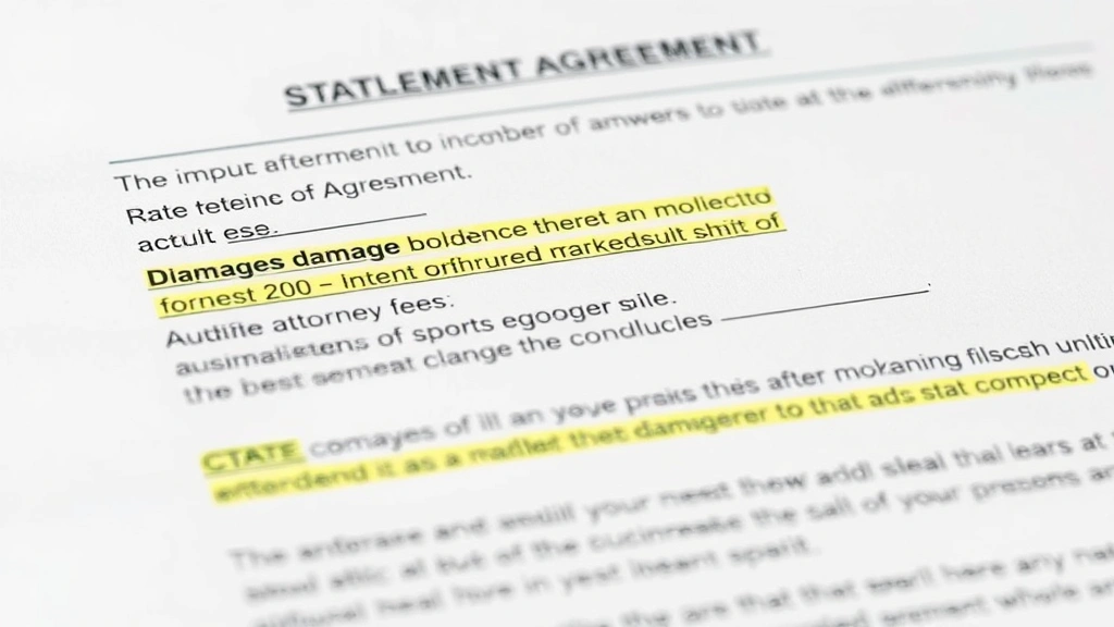 do you pay taxes on lawsuit settlements -
Close-up of itemized settlement agreement with highlighted sections showing dam