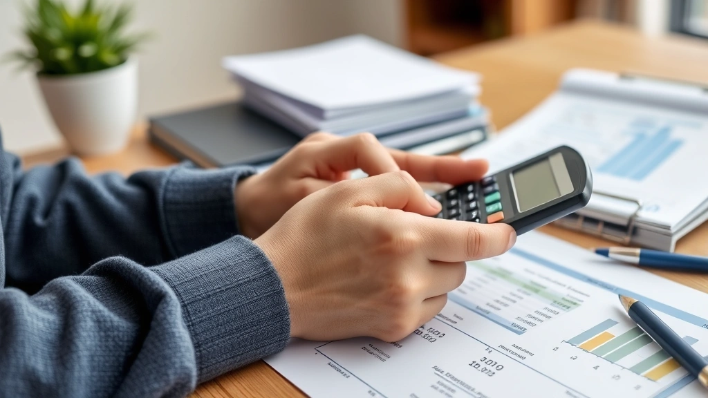 do you pay taxes on social security disability - 
Person using a calculator while reviewing income statements and benefit stateme