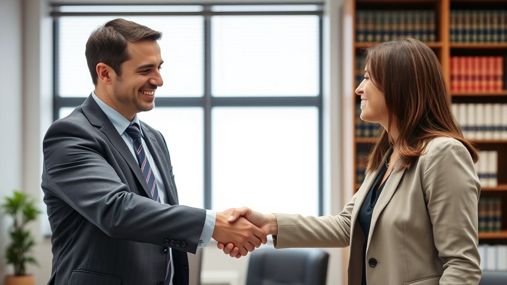 does california have an estate tax - 
Professional handshake between estate attorney and client in an office with law