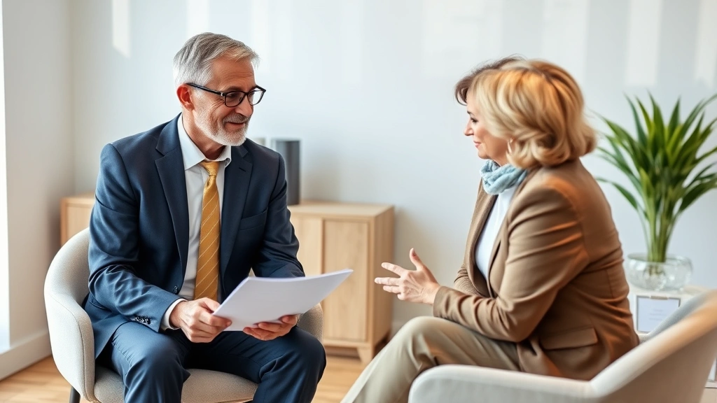 does california have an inheritance tax - 
Mature couple meeting with estate planning attorney in contemporary law office 